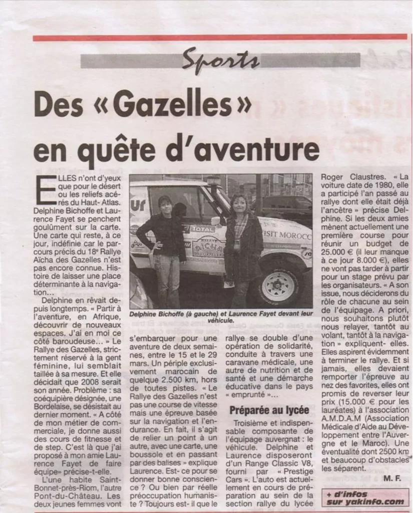 Rallye des Gazelles INFO – 28 Janvier