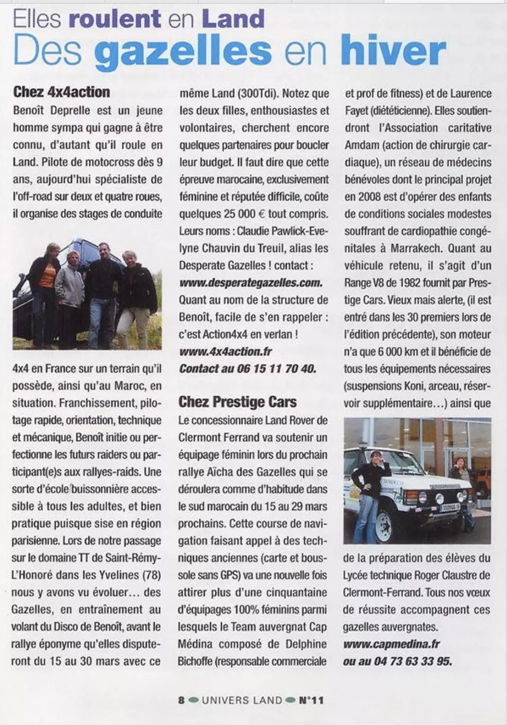 Gazelles rally : Février UNIVERS LAND