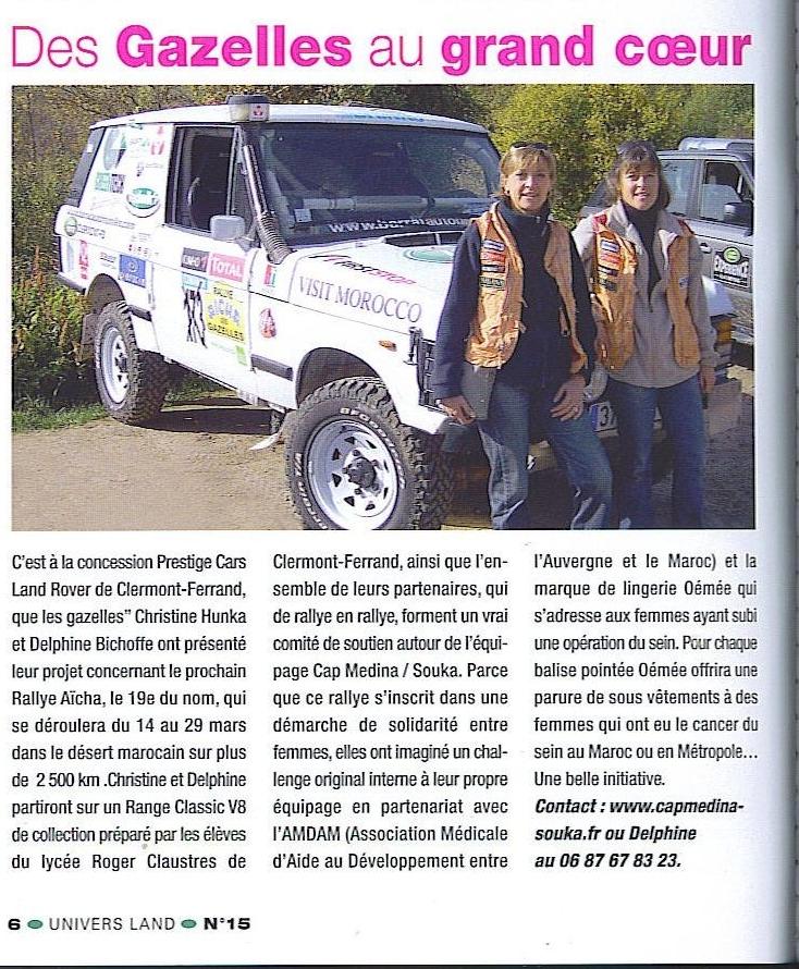Univers Land Avril 2009 / Article de presse