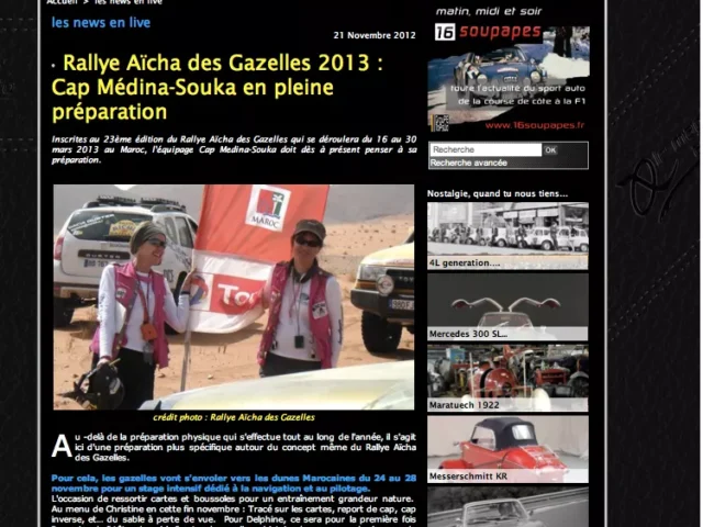 Gazelles rallye : le mag auto