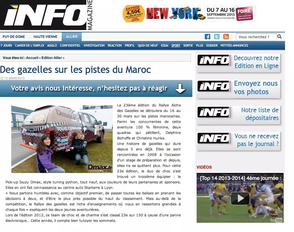 Rally des gazelles info