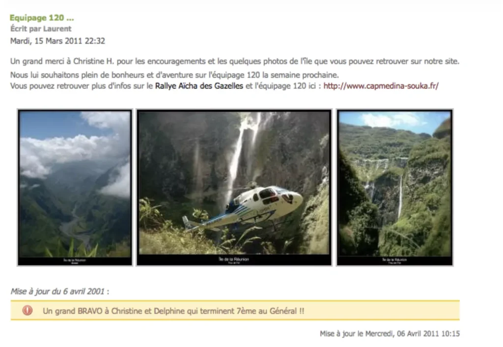Gazelles Mission grand raid