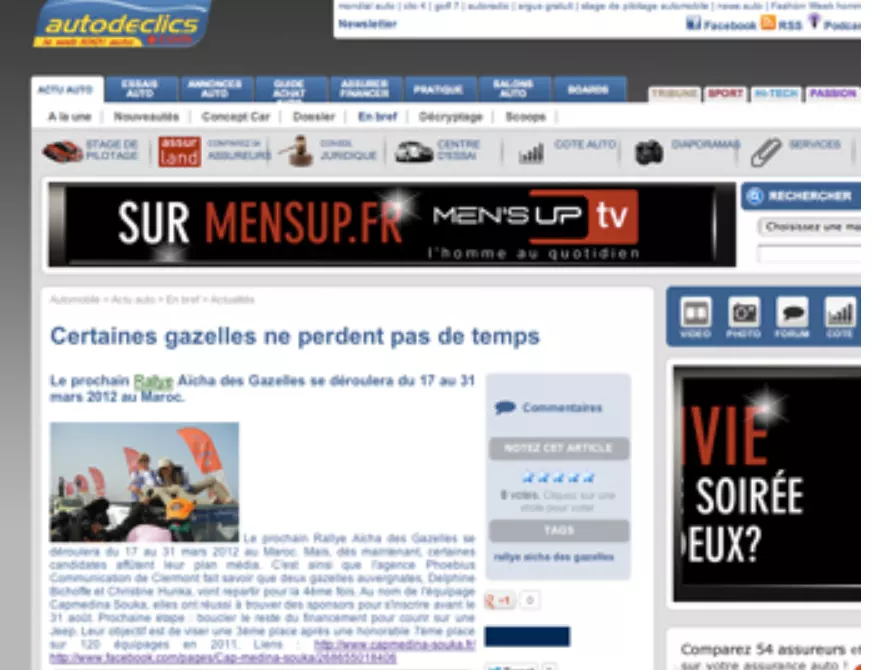 Autodeclic Gazelles Article web – 7/09/2011