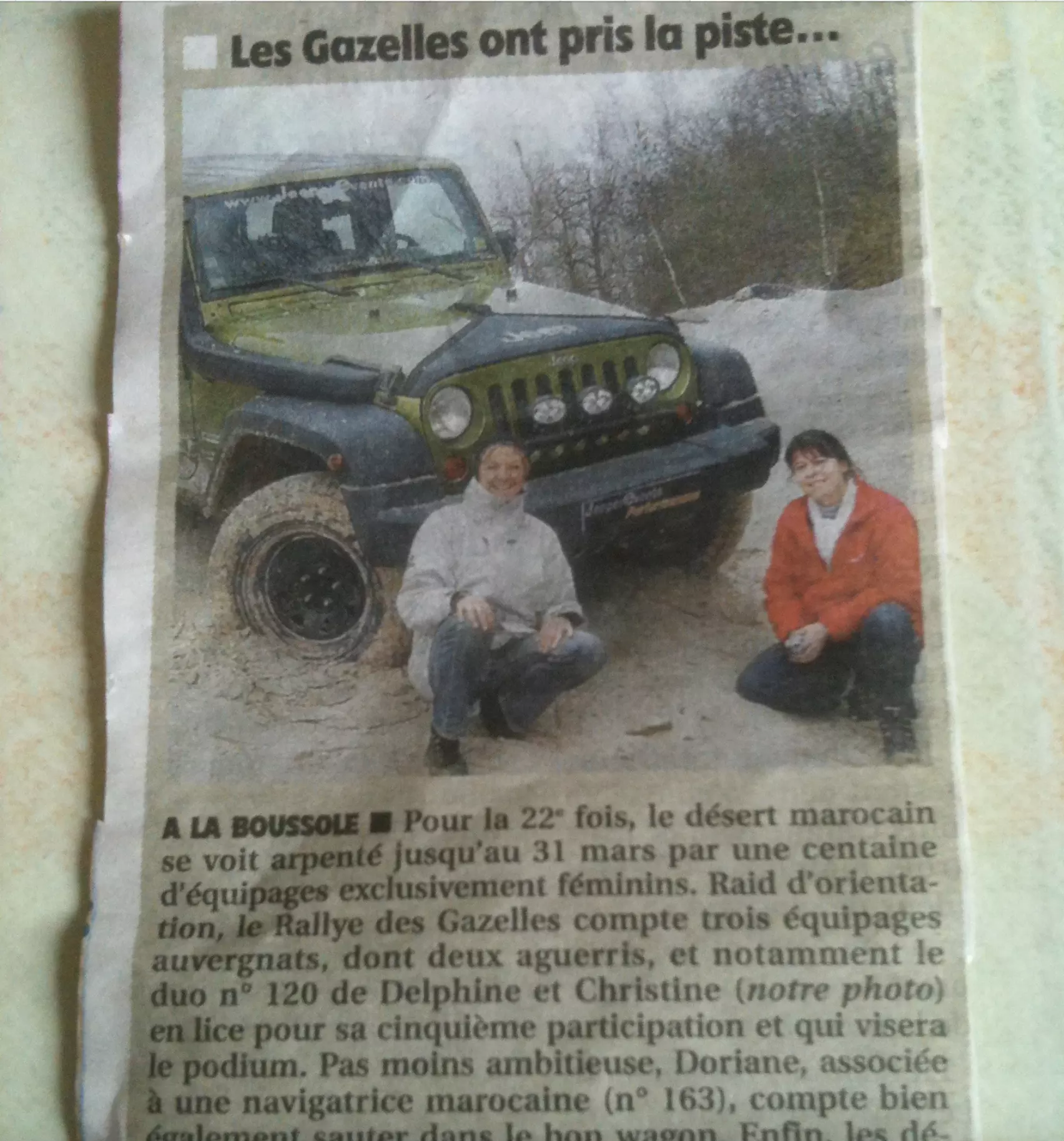 Rallye des Gazelles : Article la montagne