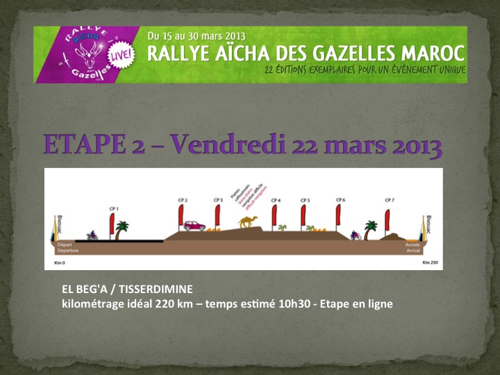 Rallye des Gazelles 2013 - étape 2