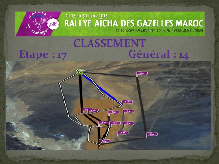 Rallye des Gazelles 2013 -classement étape 3