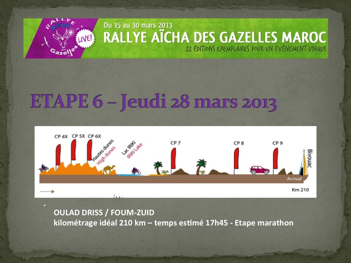 Rally des gazelles Etape 6