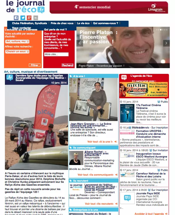 Article dans le journal de l&rsquo;éco