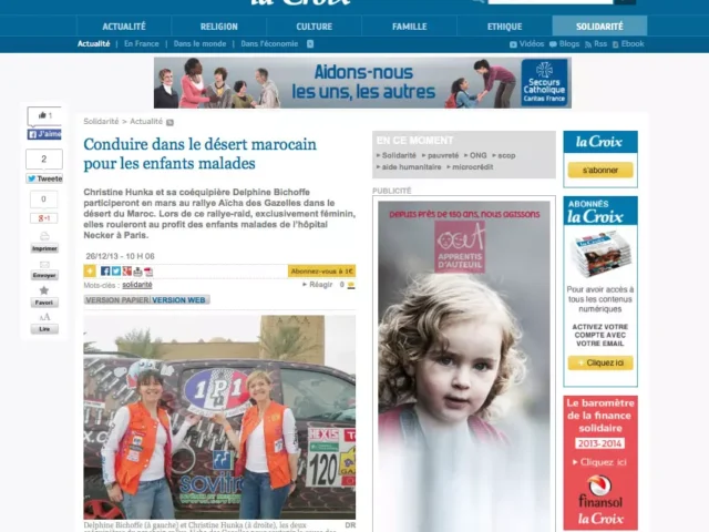 Article La croix – rallye des gazelles