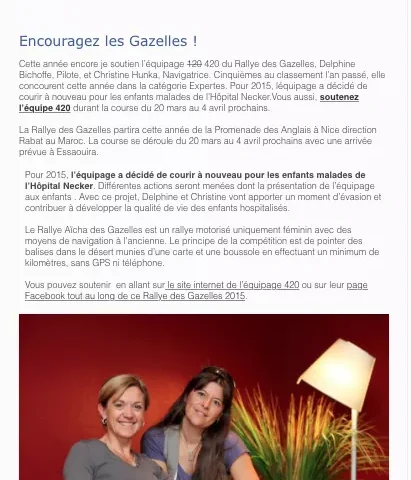Jérôme Pallé encourage les gazelles