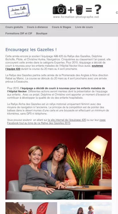 Jérôme Pallé encourage les gazelles