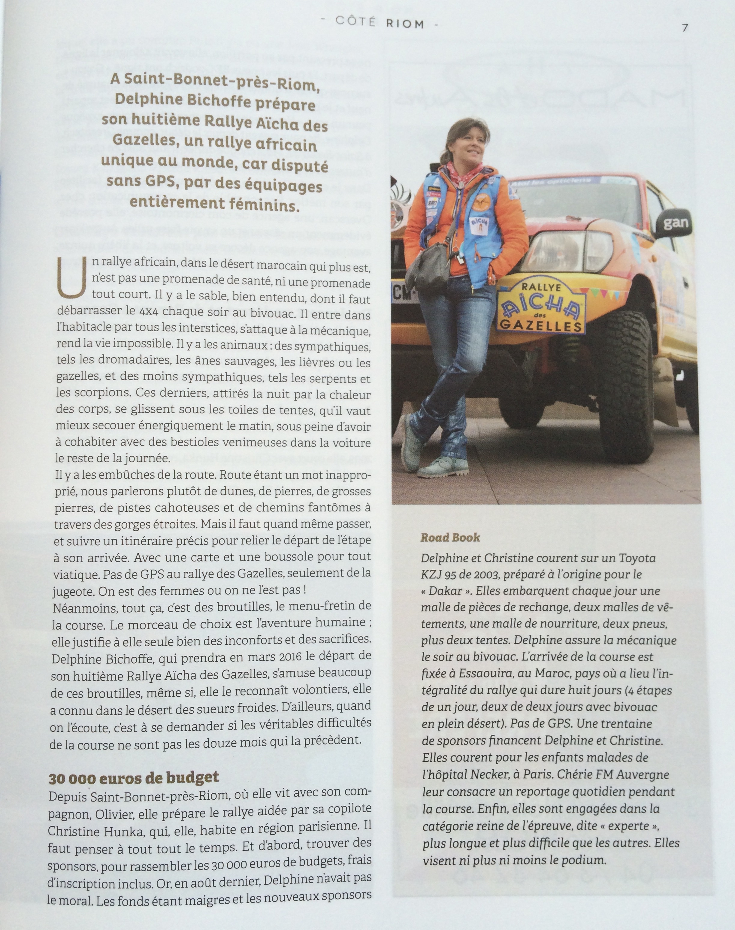 100% Riom - Libre comme une gazelle - Delphine Bichoffe pilote