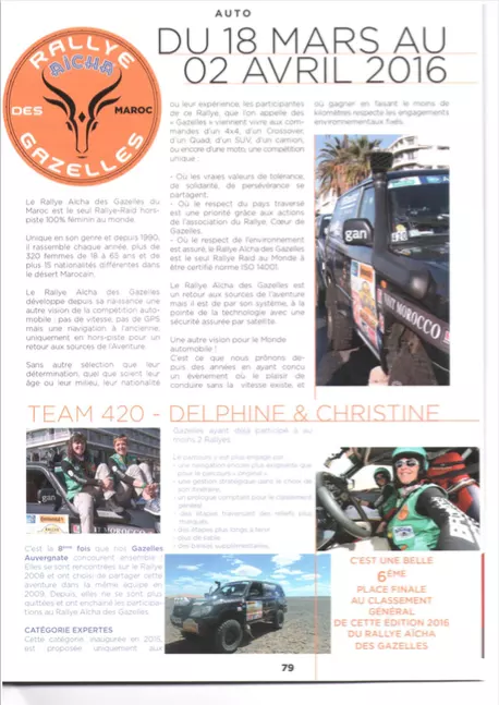 Comete – Rallye des Gazelles