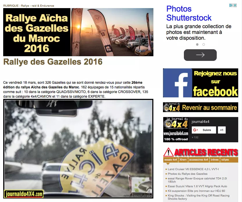 Le journal du 4X4