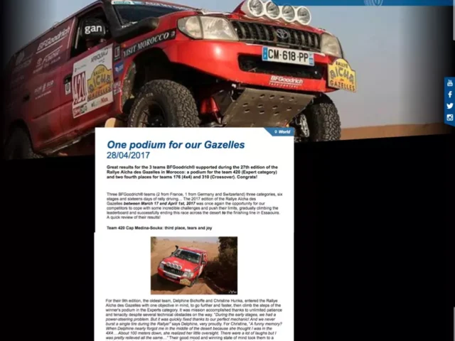 Site de BFGoodrich Europe