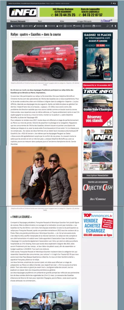 Info Magazine – 4 gazelles dans la course
