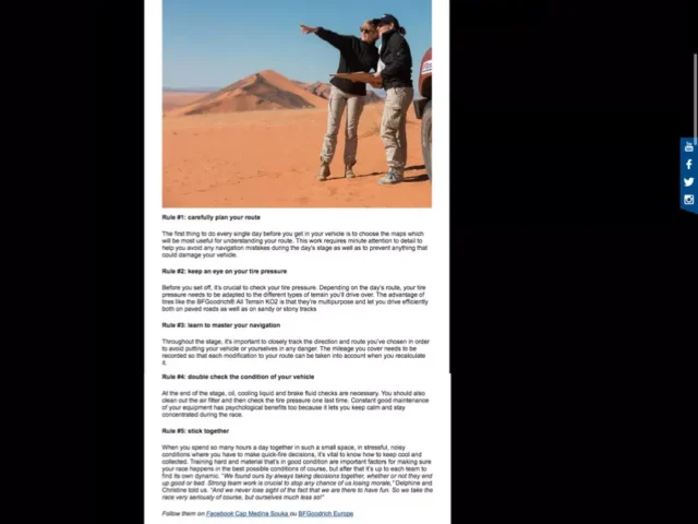 Depart des gazelles BFGoodrich