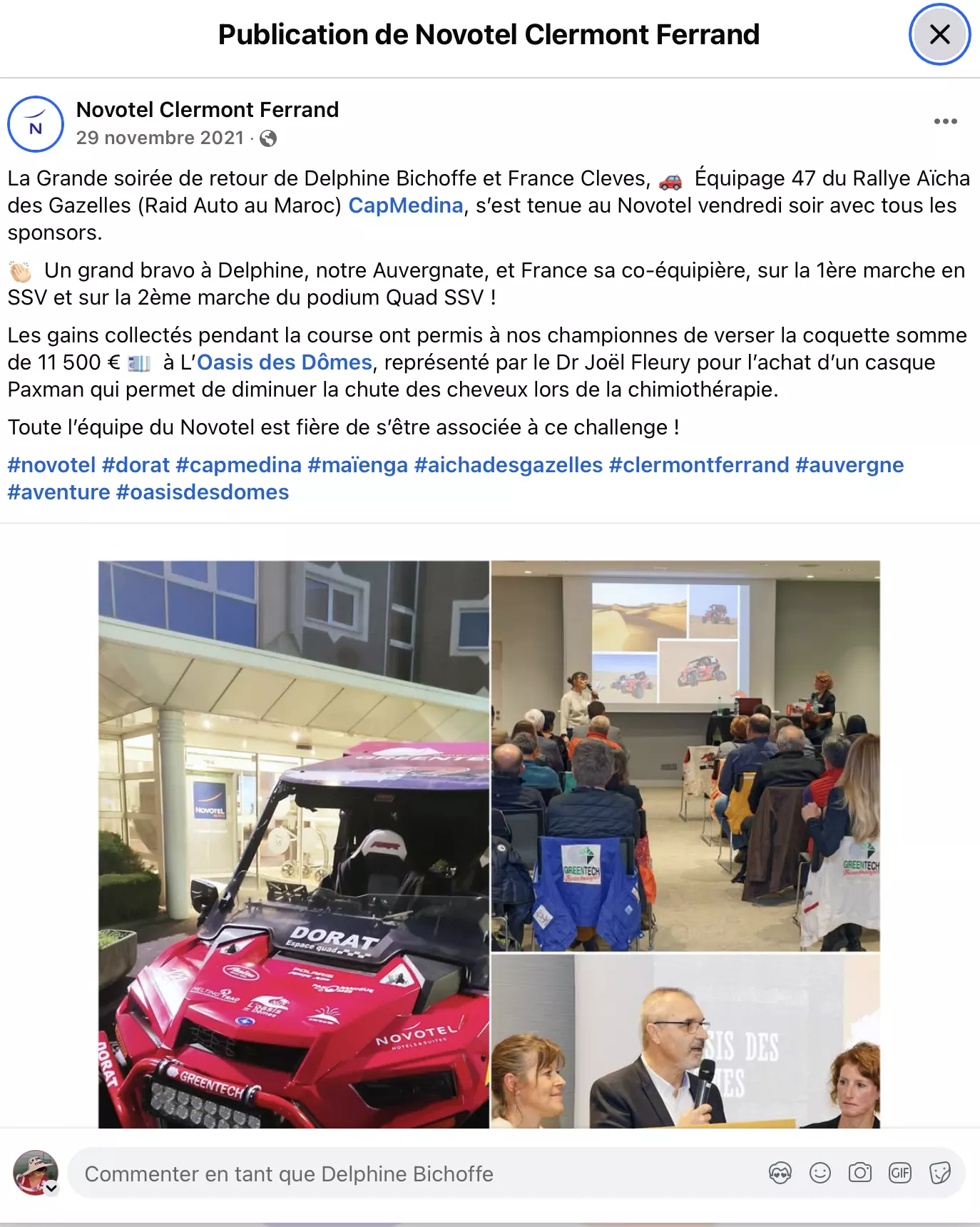 Publication de Novotel Clermont Ferrand